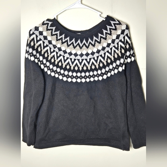 Women's J. Jill Fair Isle Pullover Crewneck Sweater, Size Medium - Picture 1 of 3